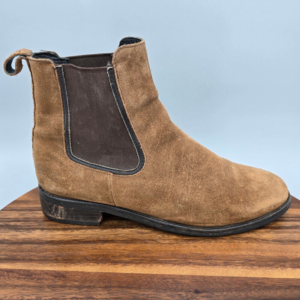 Thursday Boots Women's 10.5 Brown Suede Leather Duchess Chelsea Pull On Ankle